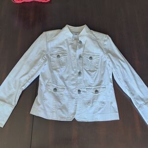 Women's White Button-Up Jacket